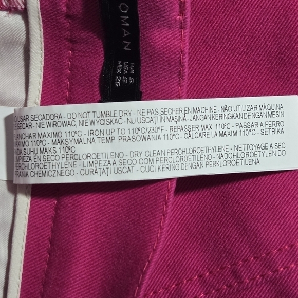 ZARA Women's Valentine High Rise Skinny Zip Denim Jeans Fuschia Pink Size Small - Picture 11 of 12
